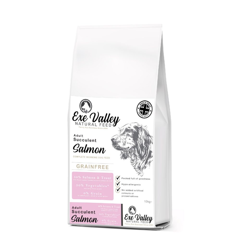 Buy Adult Succulent Salmon and Trout Dog Feed. Quality foods by