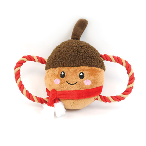 HP  Christmas Chestnut Tug of War Rope Dog Toy