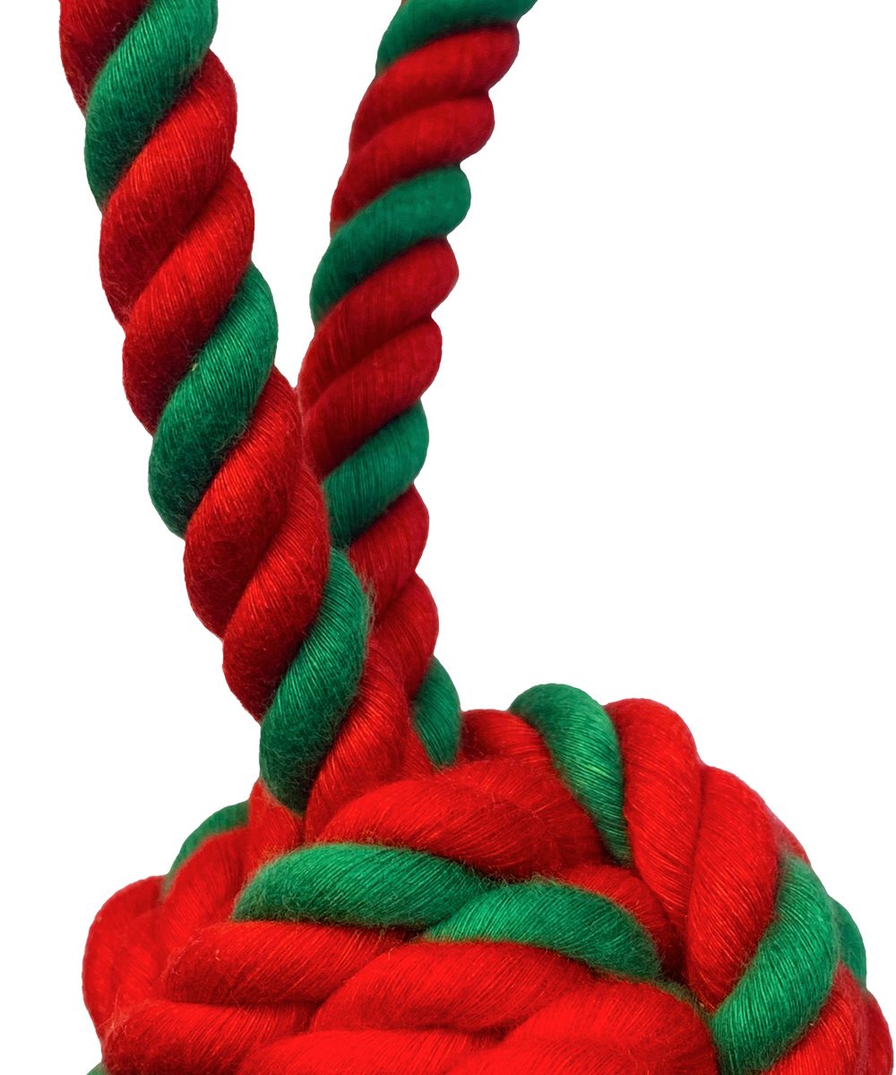 H&B Xmas Rope Toy with handle