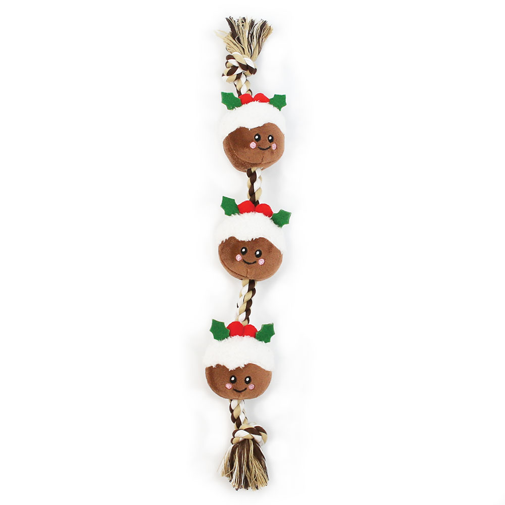 HP  String of Christmas Puds Rope Dog Toy