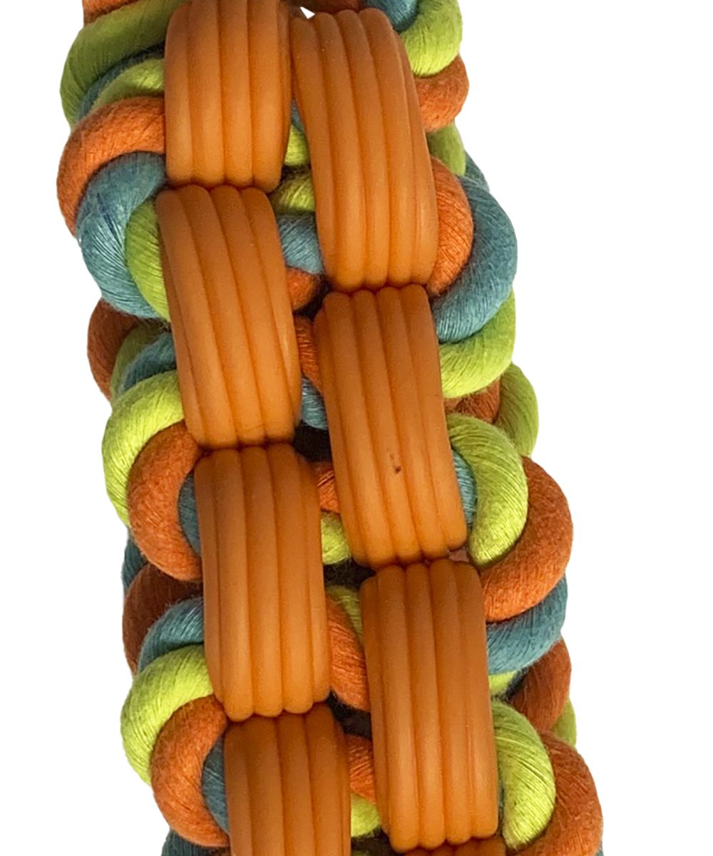 H&B Heavy Duty Block with Woven TPR Dog Toy 45cm (mixed)
