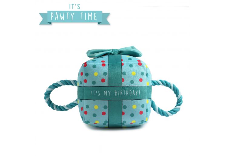 It's My Birthday Present Large Blue Dog Toy