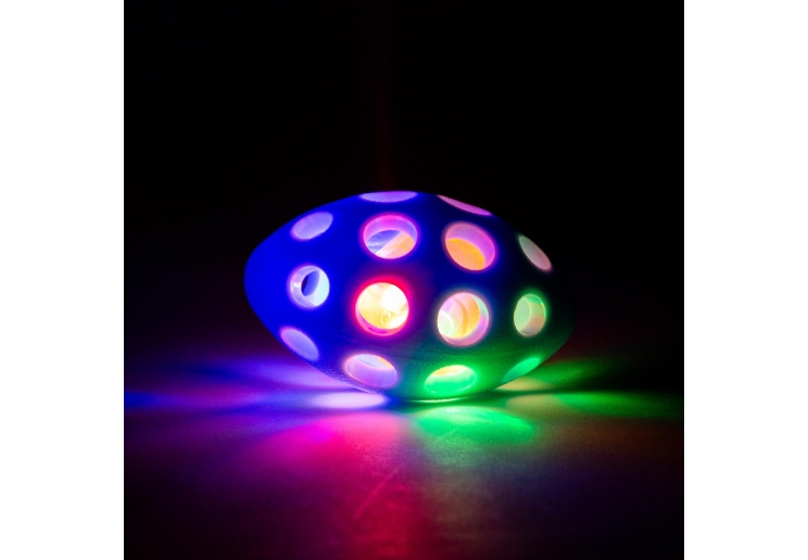 Small Bite Flashing Rugby Ball Dog Toy
